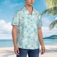 thumbnail image 5 of Haiem Bee Flower Printed Hawaiian Shirt for Men - Men’s Casual Beach Summer Shirts - Stretch Fabric with Modern Fit-Large, 5 of 9