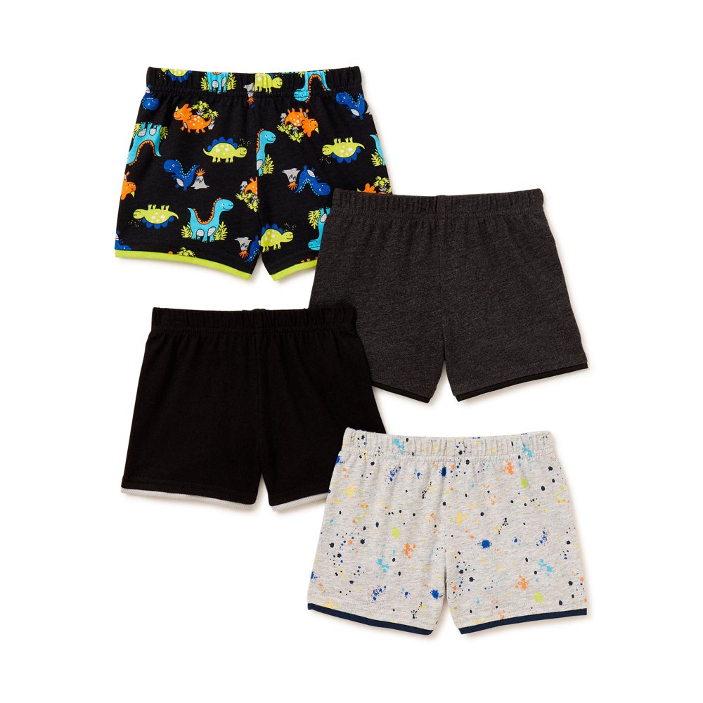 Garanimals Baby Boys Jersey Shorts Multipack, 4Pack (024 Months