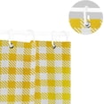 thumbnail image 5 of FREEAMG Buffalo Plaid Yellow Shower Curtain with Hooks, Waterproof Washable Fabric Shower Curtain for Bathroom Bathtub Decor, 60"x 72", 5 of 6