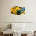 thumbnail image 2 of Elephant Stock Marbled Abstract Wall Art - Horizontal Multi Panel Canvas - Living Room Wall Decor - Abstract Multi Panel - Yellow And Black Decor - 30" x 18", 2 of 4