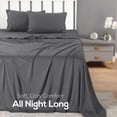 thumbnail image 3 of Utopia Bedding Full Sheet Set - Jersey Knit Sheets 4 Piece  Cotton  Soft T-Shirt Stretchy Sheets Heather Dark Grey, 3 of 7
