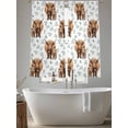 thumbnail image 5 of Brown Yak Sheer Curtains 72 Inch Length 2 Panels for Living Room, Spring Green Ferns Leaves Country Animals Voile Kitchen Curtain Set, Luxury Privacy Drapes Window Treatment for Bedroom, 5 of 7