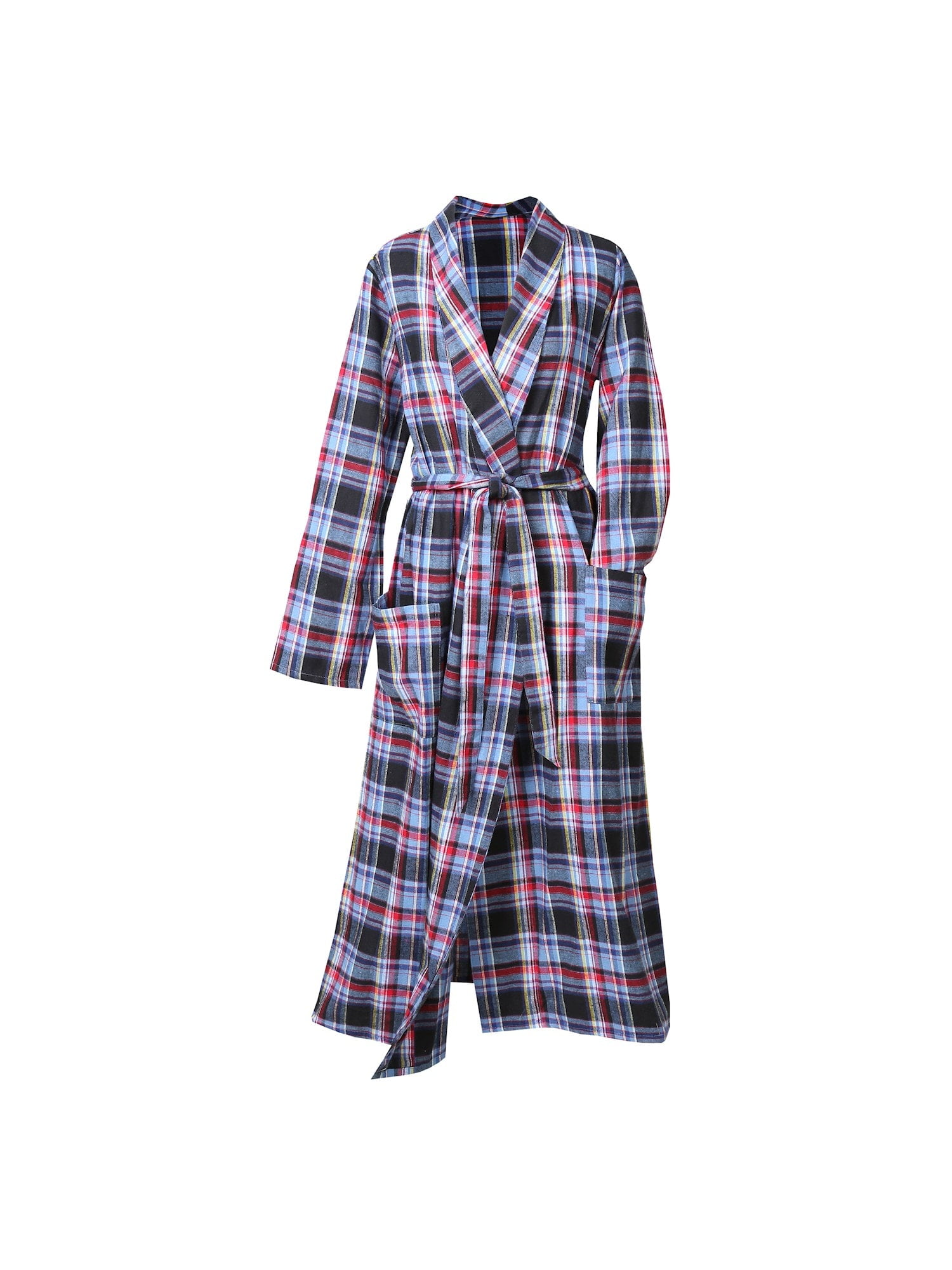 Metropolitan Manufacturing Metropolitan Womens Plaid Flannel Robe
