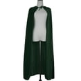 thumbnail image 1 of Capa Con Capucha De Terciopelo Para Adultos Capa Gótica Del Diablo Disfraz De Bruja Medieval Verde SM SunniMix Capucha con capucha, 1 of 7