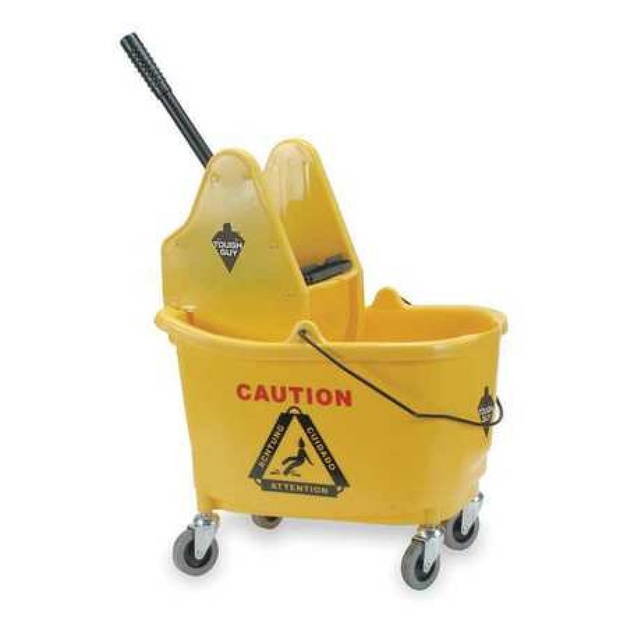 TOUGH GUY 2PYH5 Mop Bucket and Wringer,83/4 gal.,Yellow