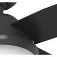 thumbnail image 4 of Hunter 44 inch Indoor Ceiling Fan with LED Light and Remote Control - Black Modern Ceiling Fan, Standard Mount, 4 Blades, For Bedroom, Living Room, or Kitchen - Dempsey 52391, Matte Black, 4 of 16