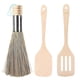 thumbnail image 1 of Environmentally Friendly Bamboo Non-Stick Pot Brush Wooden Spatula Kitchen Cooking Tool KitPot Brush + Slotted Spatula + Flat Spatula, 1 of 4