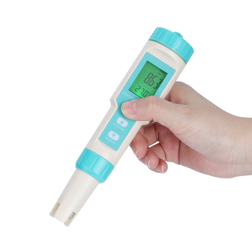 Tebru Multifunction Pen Type Water Quality Testing Meter Salinity PH EC ORP Tes HG