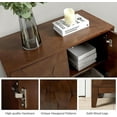 thumbnail image 3 of 14 Karat Home 30in Sideboard Buffet Cabinet 2 Doors, Wood Walnut, 3 of 9