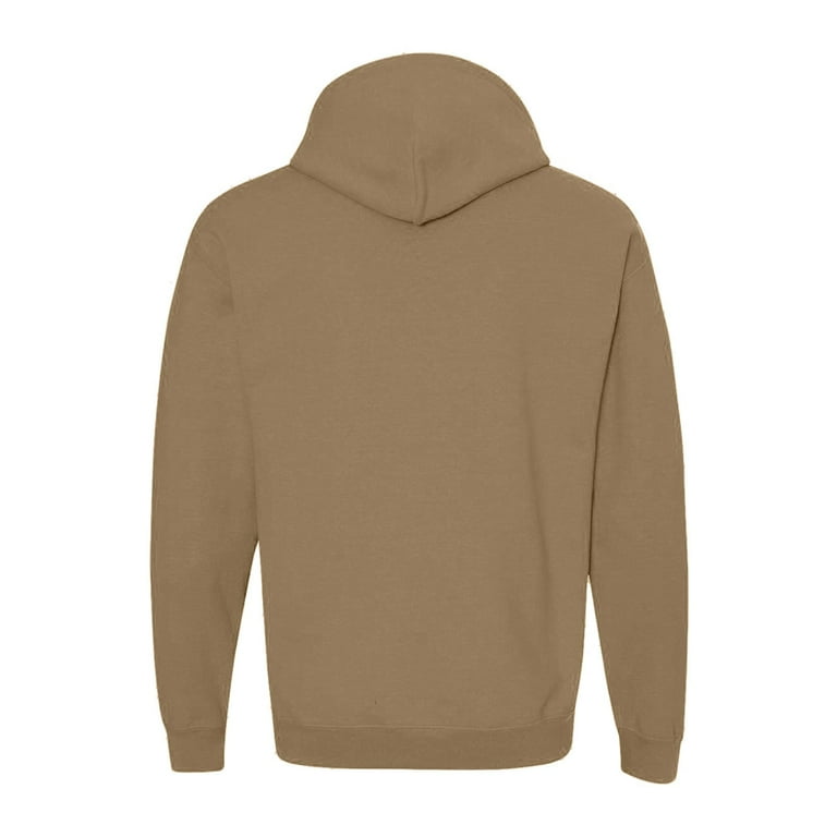 Zimjoy Mens Brown Hoodie Casual Loose Basic Hooded Fleece