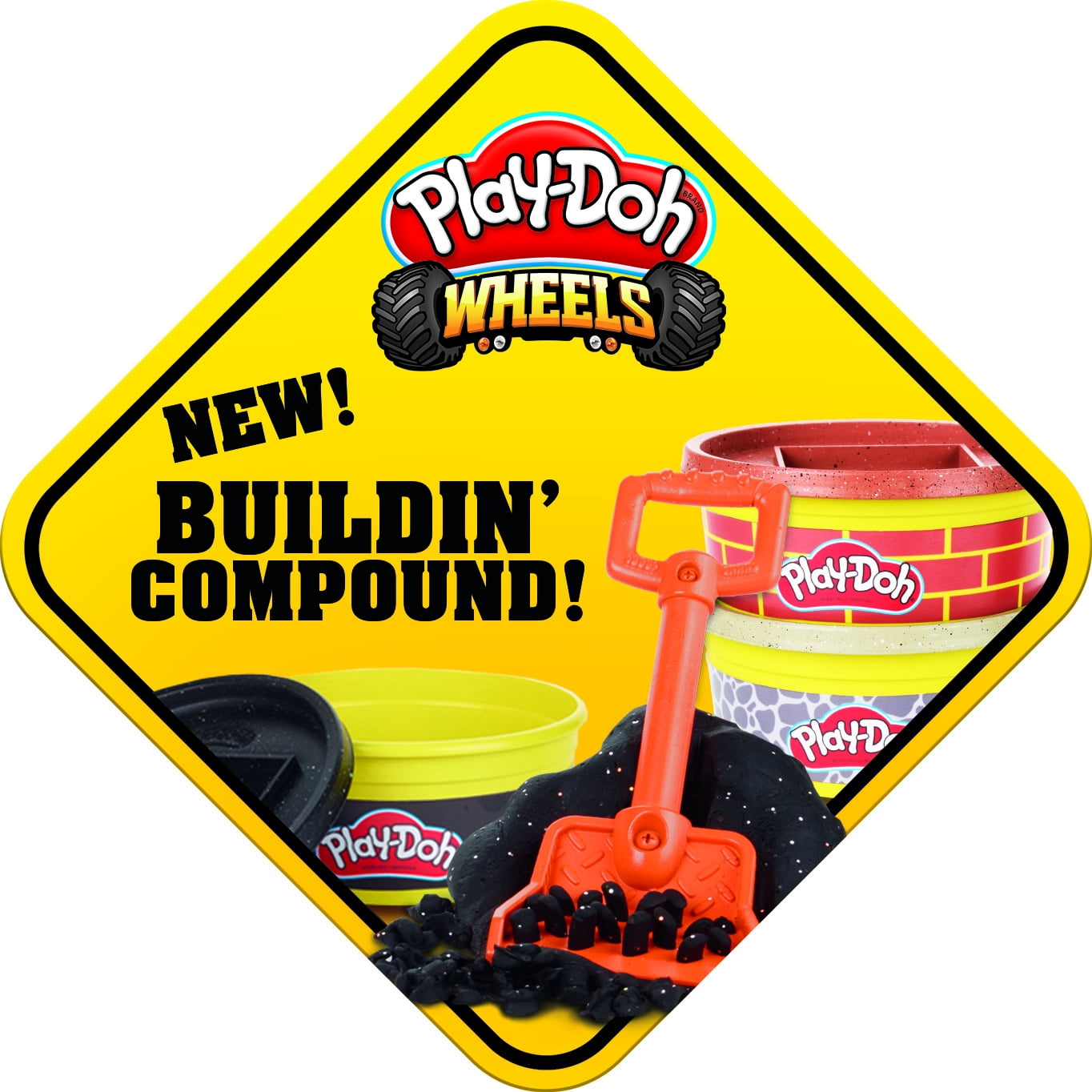 Play-Doh Wheels Buildin' Compound 4-Pack Bundle of Extra Large Cans 