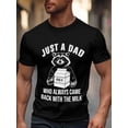 thumbnail image 1 of Camiseta de manga corta para hombre, estilo casual, con cuello redondo y estampado de oso negro., 1 of 8