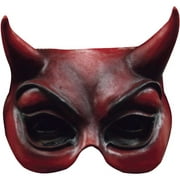 Ghoulish Productions - Devil Black Latex Half Mask -