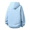 thumbnail image 4 of LIIPEE Hoodies For Men Fall Winter Warm Solid Color Loose Long Sleeve Drawstring Hooded Pullover Tops With Pocket Man Trendy Climbing Hiking Camping Cycling Sweatshirts,Light Blue,S, 4 of 4