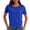 Blue, variant on Staron Women's Casual T-Shirt Round Neck Short Sleeve Irregular Hem Solid Color Loose Fit Basic Top, Hot Pink XXL