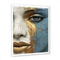 thumbnail image 4 of Designart "African Woman Portrait In Blue And Gold I" Africa Picture Framed Canvas Art Print, 4 of 5