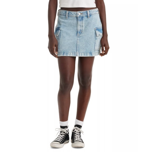 Levi's LOOK AT BLUE Women's 94 Cargo Mini Skirt, US 30