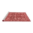 thumbnail image 2 of Ahgly Company Machine Washable Indoor Round Oriental Red Traditional Area Rugs, 3' Round, 2 of 4