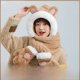 thumbnail image 4 of Lindo gorro de oso de estudiante, bufanda, guantes de una pieza, gorro cálido de tres piezas para mujer, invierno, 4 of 6