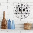 thumbnail image 3 of Yayeee 10" Wall Clock Battery Operated Quartz Round Silent Non-Ticking Home Decor, White Cat, 3 of 6