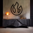 thumbnail image 3 of LaModaHome Exclusive Burning Fire Design Metal Wall Art – Durable & Artistic Metal Wall Art for Home and Office Decor, Perfect for Any Interior Design Aesthetic, 3 of 5