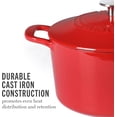 thumbnail image 6 of Martha Stewart Gatwick 4 Quart Enamel Cast Iron Dutch Oven - Red, 6 of 10