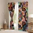 thumbnail image 3 of Erosebridal Vintage Mandala Blackout Curtains Set of 2 (52x84 Each), Bohemian Blossoms Window Curtains, 3 of 6