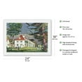 thumbnail image 2 of Mt. Vernon Virginia - George Washington’s Home - United Air Lines - Vintage Airline Travel Poster by Millard Sheets c.1950s - Japanese Unryu Rice Paper Art Print (Unframed) 18 x 24 in, 2 of 4