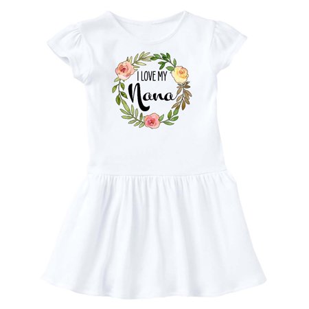 

Inktastic I Love My Nana- Flower Circle Gift Toddler Girl Dress