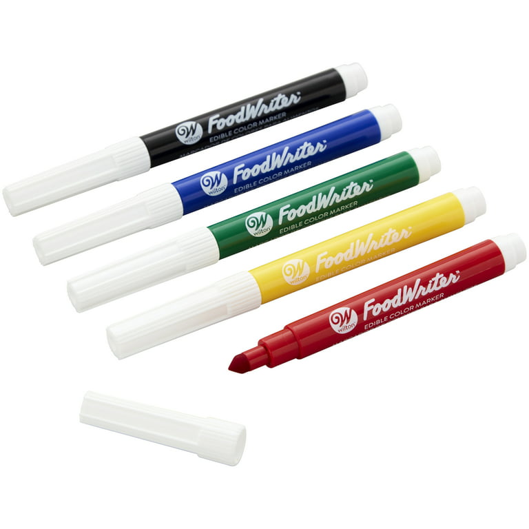 Collections Etc Edible Food-Safe Fine Tip Markers - Set of 6 
