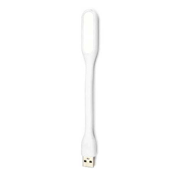 Hugtrwg Lámpara LED USB Mini Computadora Portátil Portátil Escritorio Lectura Nocturna (Blanco)