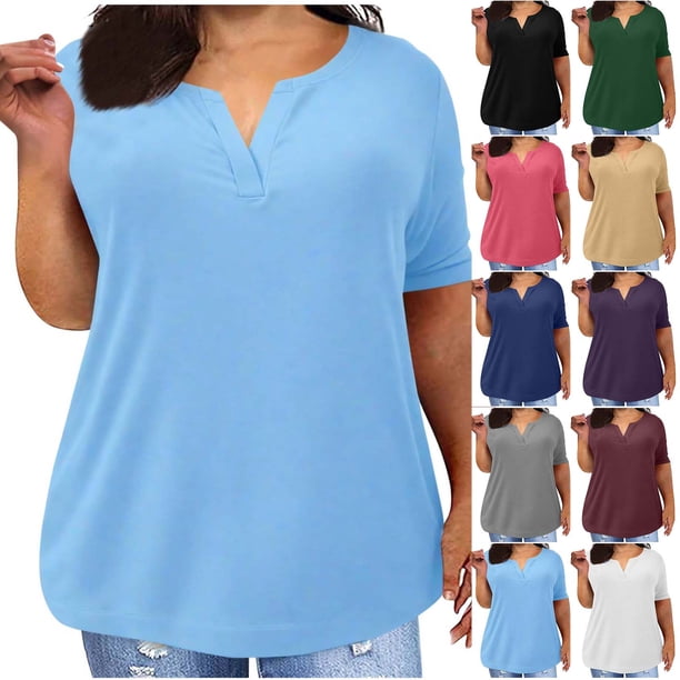 Sudadera corta,Camiseta de gran tamaño, top informal de color liso para mujer, manga corta de poliéster, ideal para uso diario y en casa, sopatenor