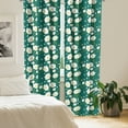 thumbnail image 2 of Ambesonne Floral Window Curtains, Lotus Flower Petals and Stem, Each 28" W x 95" L, Forest Green Multicolor, 2 of 4