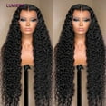 thumbnail image 6 of Lumiere Brazilian Water Wave Lace Front Human Hair Wigs 13×4 Lace Front Wig Cap 180% Natural Black 22", 6 of 9