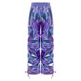 thumbnail image 3 of Raenseen Kids Boys Girls Shiny Metallic Pants Joggers Sweatpants Jazz Hip-hop Dance Pants Blue 10, 3 of 5