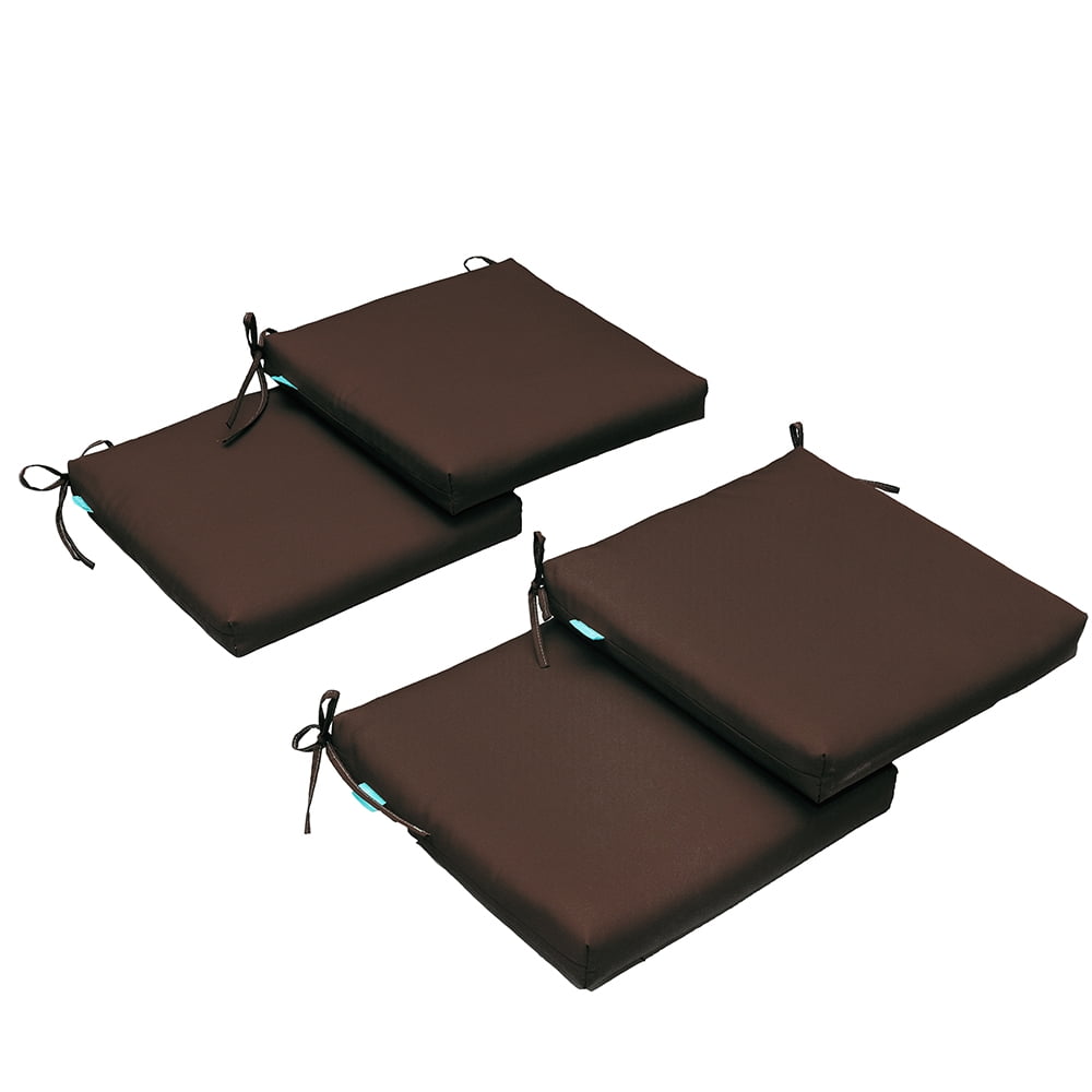 QILLOWAY Outdoor Indoor Chair Pads ,Seat Cushions, Square Foam Dining Chair Patio Cushion Set Of 