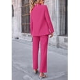 thumbnail image 2 of Traje PRETTYGARDEN Blazer Oversized Rojo Rosado XXL Pantalón Palazzo, 2 of 8
