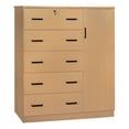 thumbnail image 1 of Better Home Products JCF Sofie 5 Drawer Wooden Tall Chest Wardrobe Beech (Maple), 1 of 14