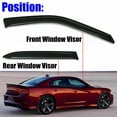 thumbnail image 5 of Labwork 4-Pcs Ventvisor Side Window Deflectors Fit for 2011-2020 Dodge Charger, 5 of 5