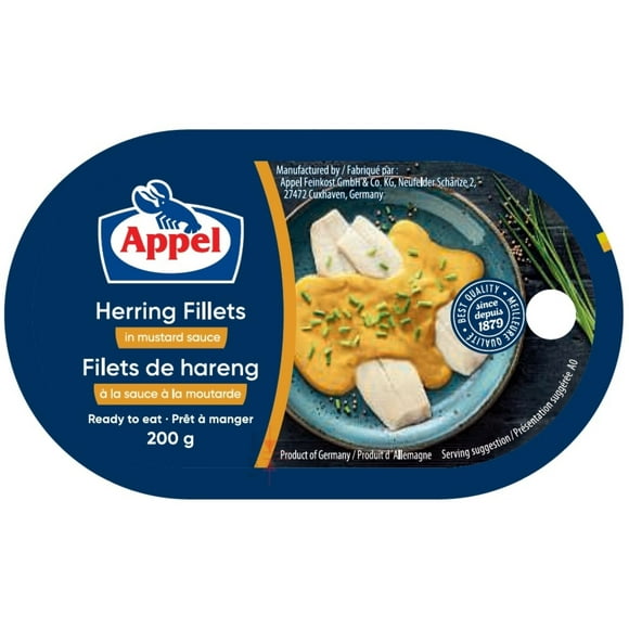 Appel Mustard Herring Fillets, Appel herring in Mustard Sauce