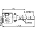 thumbnail image 2 of Febest INNER CV JOINT RIGHT 27X29.9X28 # 2911-FLIIRH OEM LR006707, 2 of 2