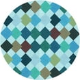 thumbnail image 1 of Ahgly Tapis Rond Lavable en Machine Intérieur Transitionnel Bleu, 3 Pieds Rond, 1 of 7