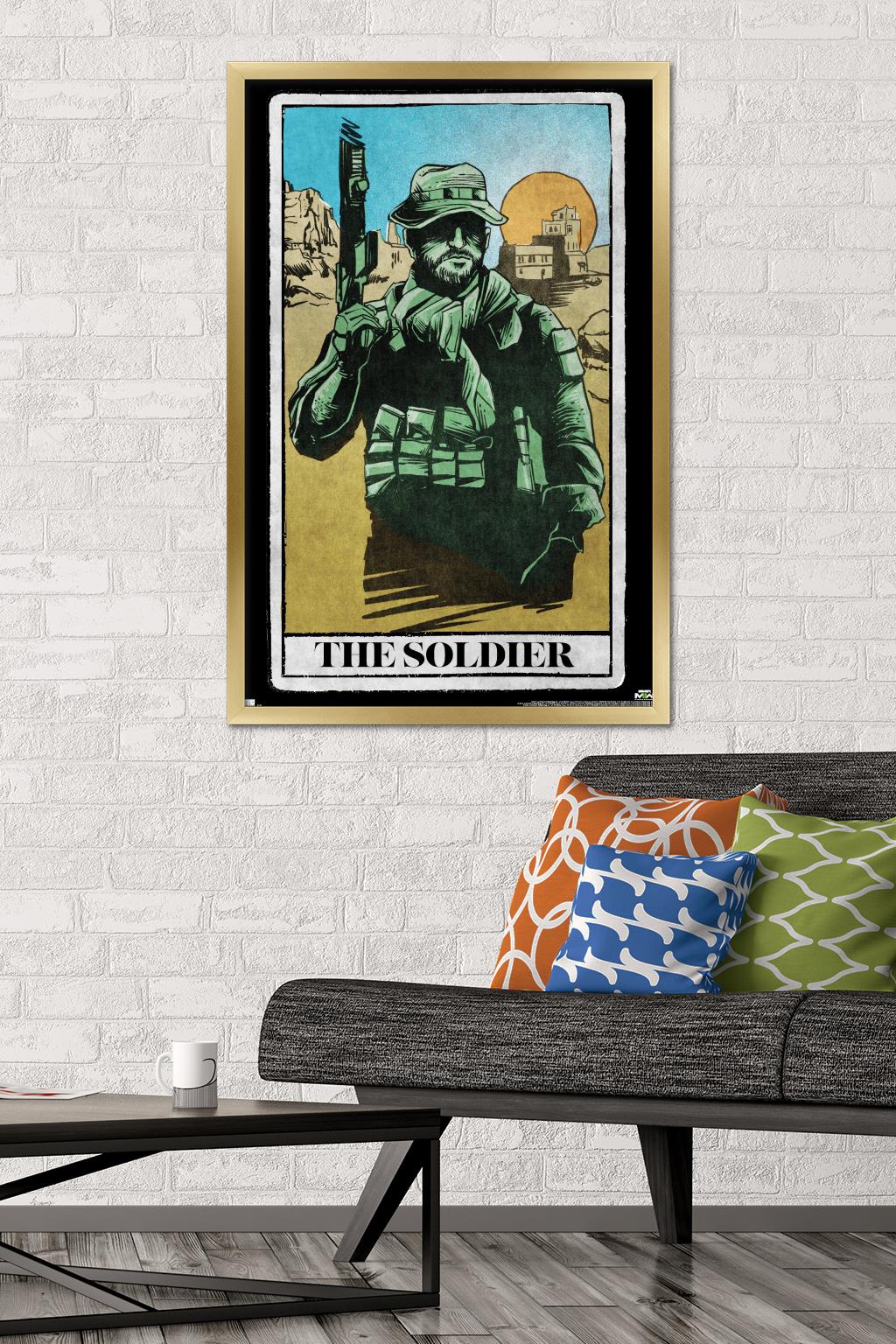 Call of Duty: Modern Warfare 2 - Captain Price Tarot Card Wall Poster, 22.375" x 34" Framed