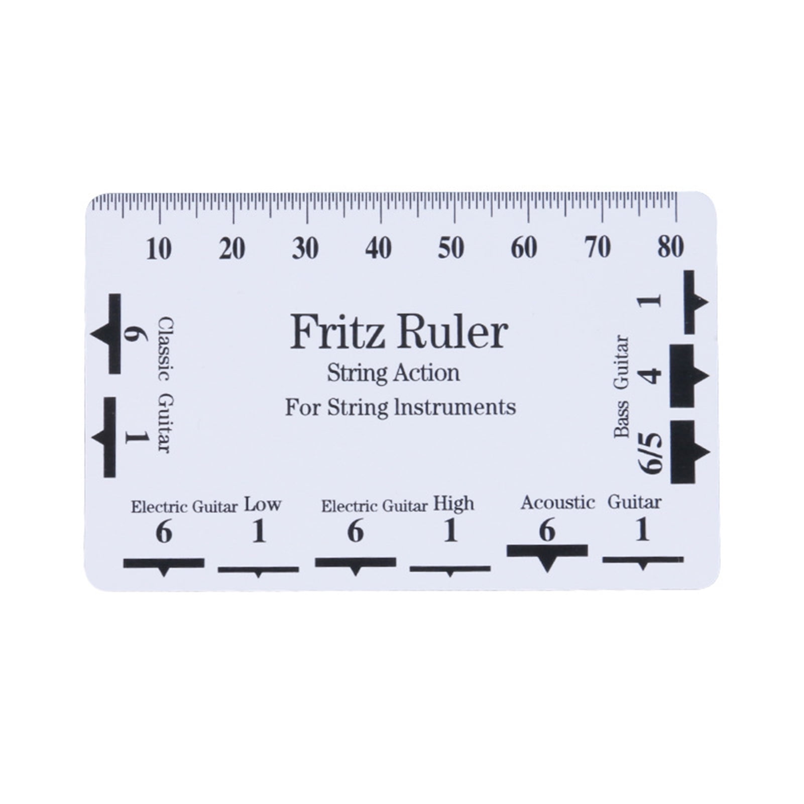UDIYO Guitar Neck Ruler Accurate Portable PVC String Action Ruler Gauge ...
