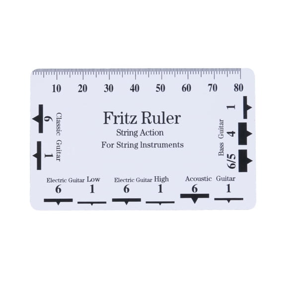 UDIYO Guitar Neck Ruler Accurate Portable PVC String Action Ruler Gauge for Guitar