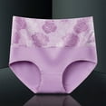 thumbnail image 4 of HKYNLAG Women Cotton Underwear High Waist Tummy Control Panties Ladies Panty Plus Size Briefs Purple 5XL, 4 of 5