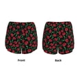 thumbnail image 3 of Gukieu Cherry Print Women's Sports Shorts with Drawstring Elastic Waistband for Running, Yoga, Fitness-Large, 3 of 7