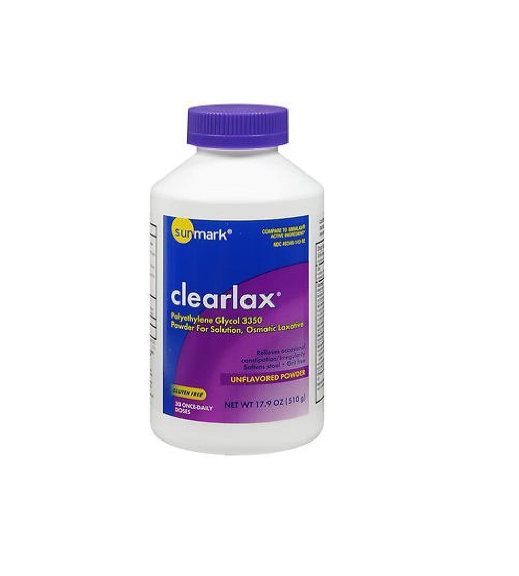 Sunmark Clearlax Laxative Unflavored Powder 17.9 oz. 17 Gram Strength