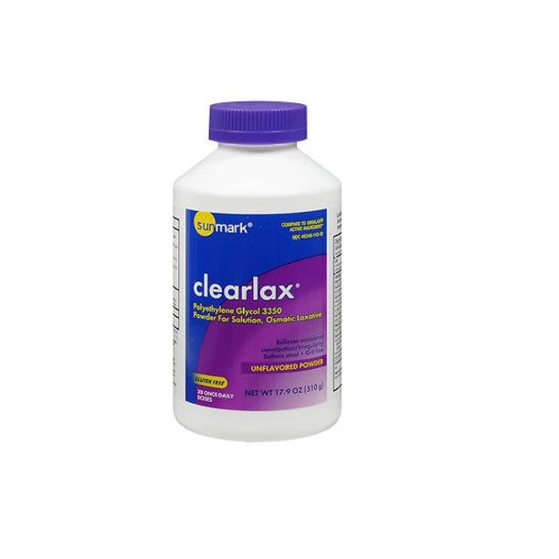 Sunmark Clearlax Laxative Unflavored Powder 17.9 oz. 17 Gram Strength