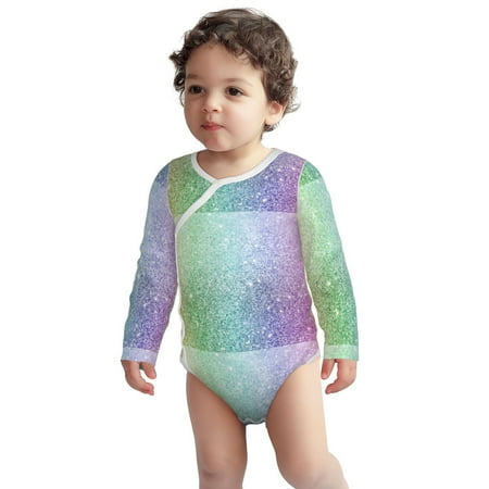 

Fotbe Beautiful Glitter Pattern Unisex-baby Long-sleeve Bodysuit Long Sleeve Bodysuits One-piece 100% Organic Cotton for Infant Baby Boys Unisex-6 Months